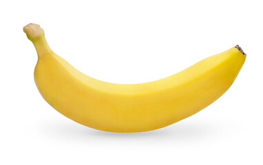 Fresh and ripe banana isolated on white background. Full depth of field.