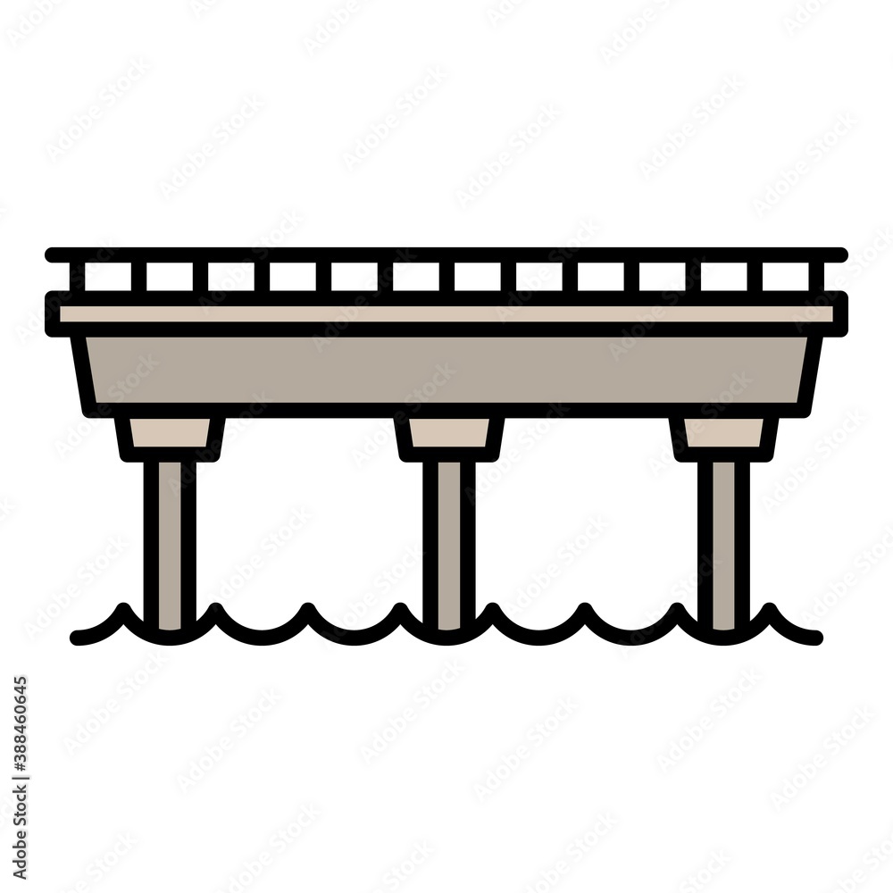 Poster simple bridge icon. outline simple bridge vector icon for web design isolated on white background