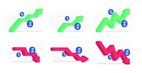 Fototapeta premium 3D Flat Design friendly rounded Graph