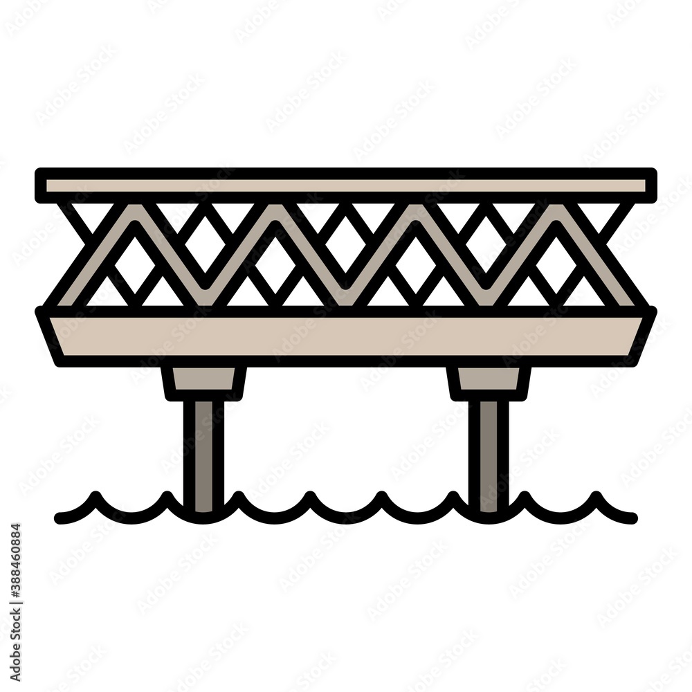 Poster railway bridge icon. outline railway bridge vector icon for web design isolated on white background