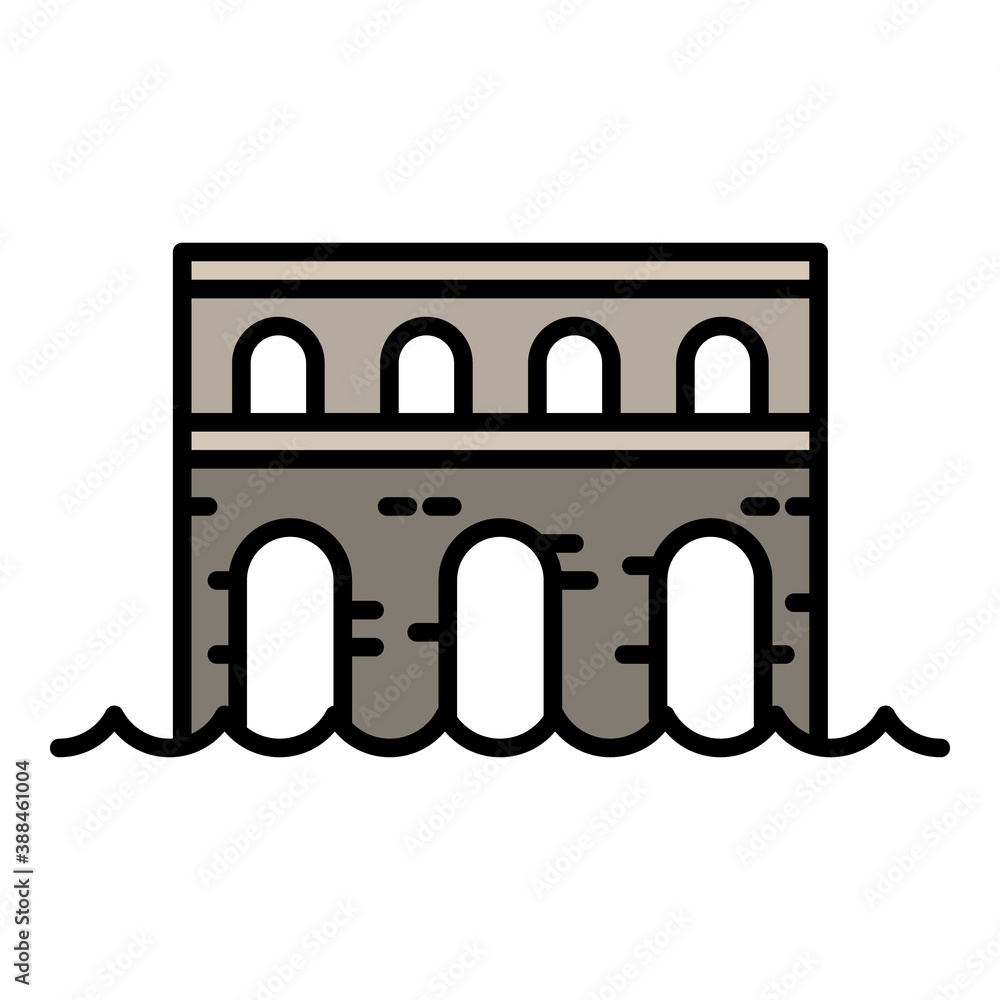 Aufkleber stone bridge icon. outline stone bridge vector icon for web design isolated on white background