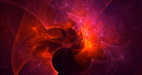 Fototapeta premium 3D rendering abstract multicolor fractal light background