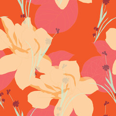 Beautiful seamless floral pattern background