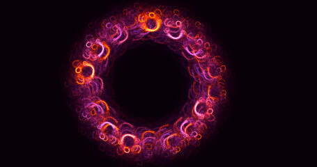 3D rendering abstract round light background