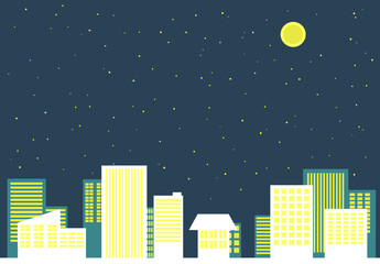 Fototapeta premium 街並み 背景素材 夜