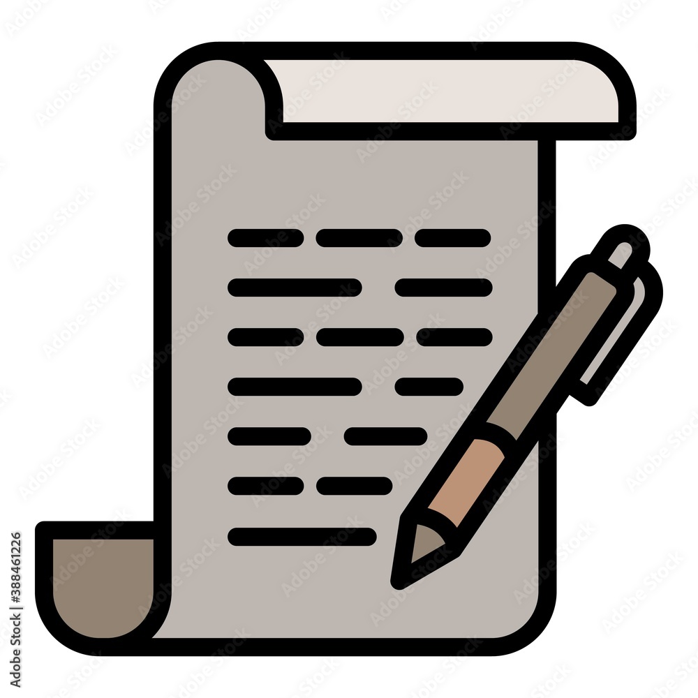 Poster courthouse document icon. outline courthouse document vector icon for web design isolated on white b