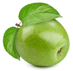 Organic fresh green apple isolated