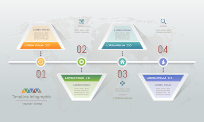 Infographics design template with icons, process diagram, vector eps10 illustration