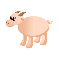 Goat cartoon vector illustration