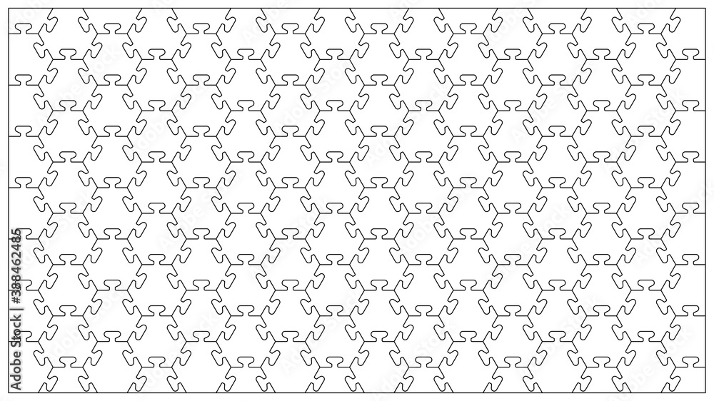 Poster hexagonal jigsaw netting pattern