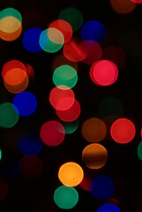 colorful Christmas holiday lights bokeh