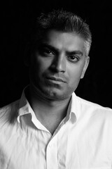 Handsome man in white shirt