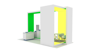 trade fair stand booth mock up