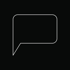 Dialog box. Conversation window. Chat window. Conversational bubble. On black background
