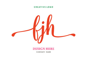 Obraz premium FJH lettering logo is simple, easy to understand and authoritativePrint