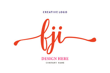 FJI lettering logo is simple, easy to understand and authoritativePrint