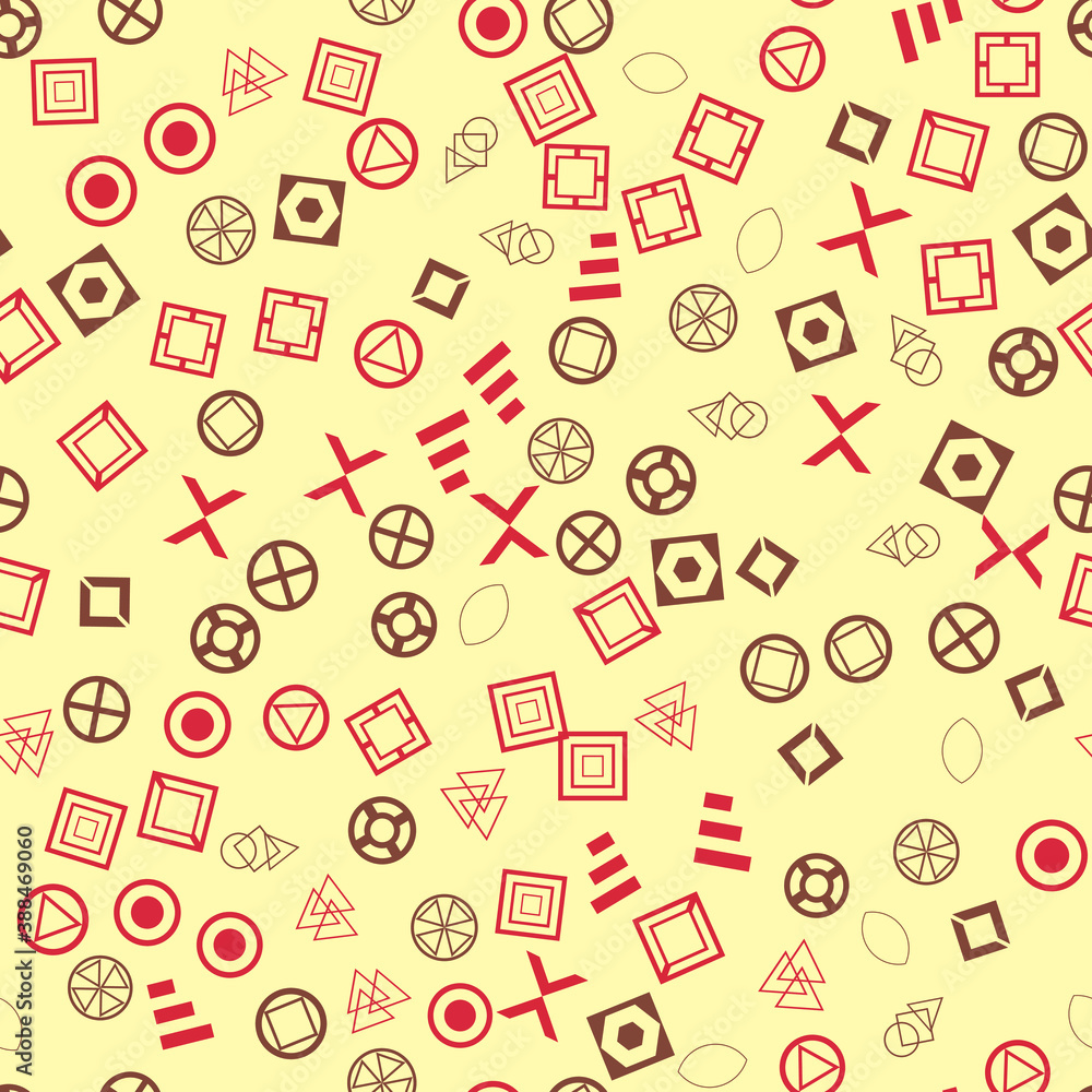 Aufkleber flat geometric pattern texture. multicolor abstract background for print and textile