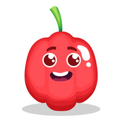 Paprika cartoon character vegetable vector