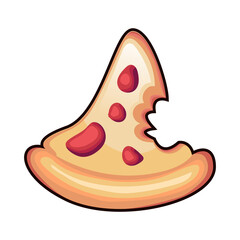 Pizza cartoon object illustration design vector