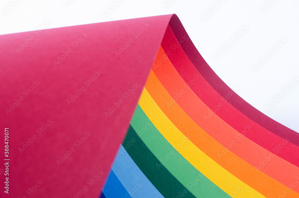 Poster abstract bright soft design background with rainbow wavy curved lines in dynamic style, template ban
