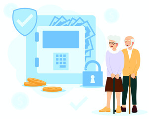 Retirement Saving, plan investment in flat design