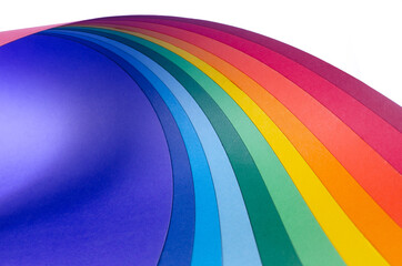 Abstract bright soft design background with rainbow wavy curved lines in dynamic style, Template...