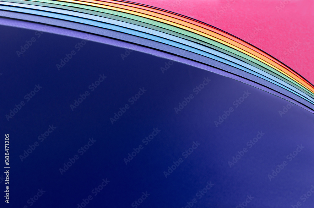Poster abstract bright soft design background with rainbow wavy curved lines in dynamic style, template ban