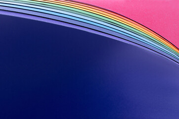 Abstract bright soft design background with rainbow wavy curved lines in dynamic style, Template banner design concept 