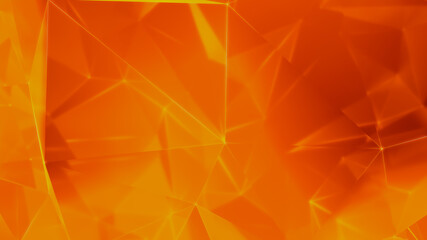 Futuristic, High Tech, orange and yellow background, with network lines conveying a connectivity concept. 3D render