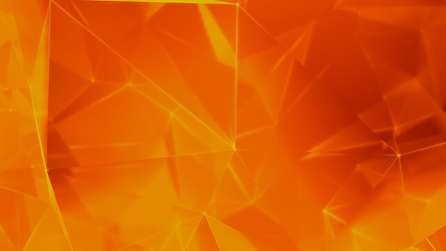 Futuristic, High Tech, orange and yellow background, with network lines conveying a connectivity concept. 3D render