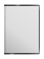 Blank white DVD case isolated on white background. 3d illustration