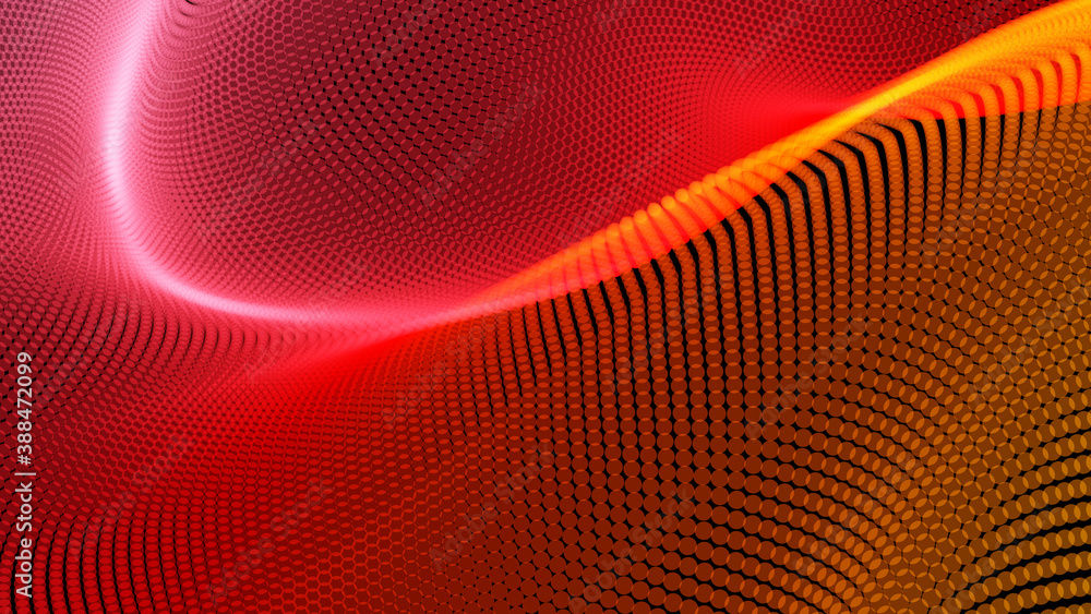 Poster abstract colored background created from dots