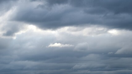 Small White Cloud in The Cloudy Sky