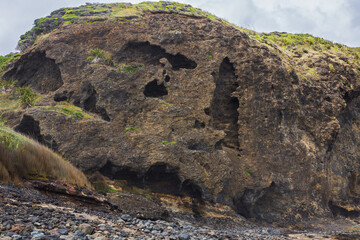 eroded rock face