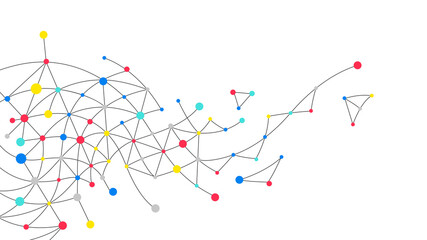 Naklejka premium Abstract pattern dot line connection background