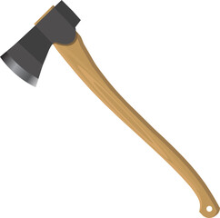 The axe isolated on the white background.