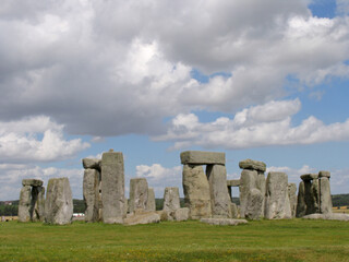 Fototapeta na wymiar Wiltshire, United Kingdom. Stonehenge is one of the most landmarks in UK. It's a prehistoric monument, it consists of a ring of standing stones