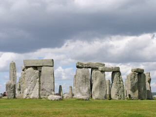 Fototapeta premium Wiltshire, United Kingdom. Stonehenge is one of the most landmarks in UK. It's a prehistoric monument, it consists of a ring of standing stones