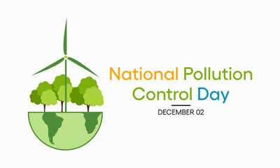 Vector illustration on the theme of National Pollution Control day observed each year on December 2nd.
