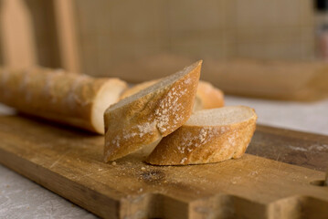 A hot baguette in the morning

