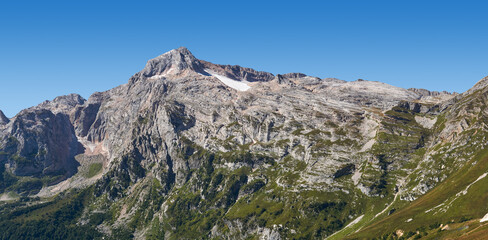 view of the top of Mount Fisht from the slope of Mount Oshten, Caucasus, Russia