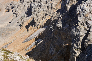 glaciers remain in the highlands in the shade of rocks until the end of summer