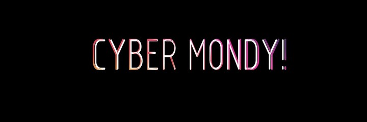 Cyber monday neon. Cyber monday sale concept animation	