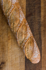 A hot baguette in the morning

