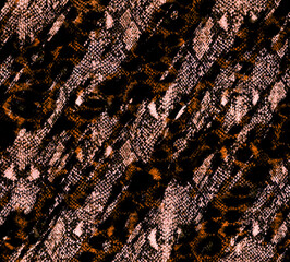 Brush Realistic Snake Leopard Animal Skin Mix Texture Seamless Pattern Allover Diagonal Brush Strokes Elegant Design
