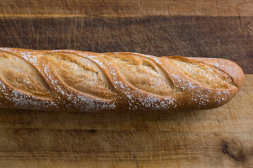 A hot baguette in the morning

