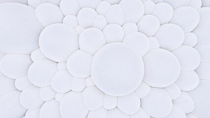 Abstract background of white balls 3d illustration