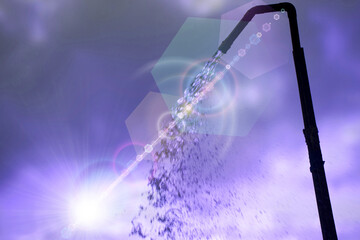 シルエットのシャワー