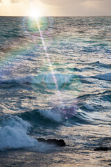 ワイキキビーチの夕日