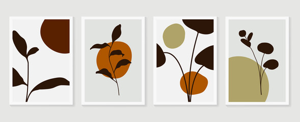 Luxury botanical golden Texture wall art vector set. Marble art design with abstract shape and gold pattern. Design for print, cover, wallpaper, Minimal and  natural wall art. Vector illustration.